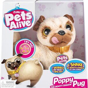 NIB Pets Alive Poppy The Booty Shakin’ Pug – Dancing Plush Puppy by ZURU Easter